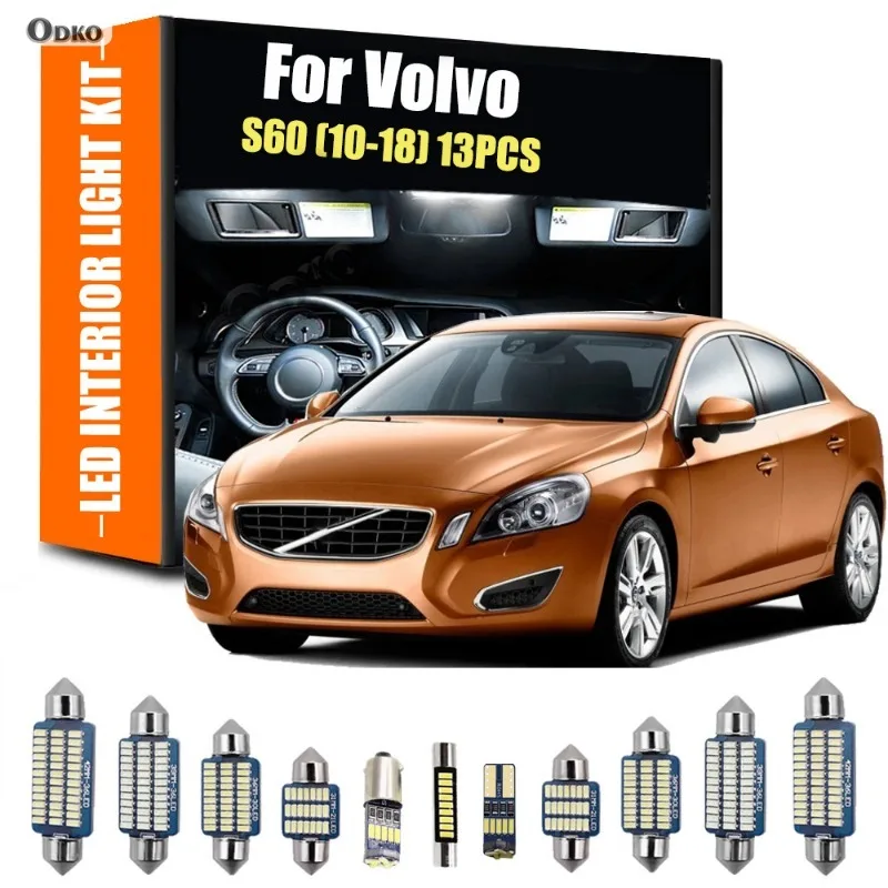 For Volvo S60 2010-2018 13Pcs Complete LED Interior Light Kit With Lamp Base  LED Bulb Automobiles, Parts & Accessories