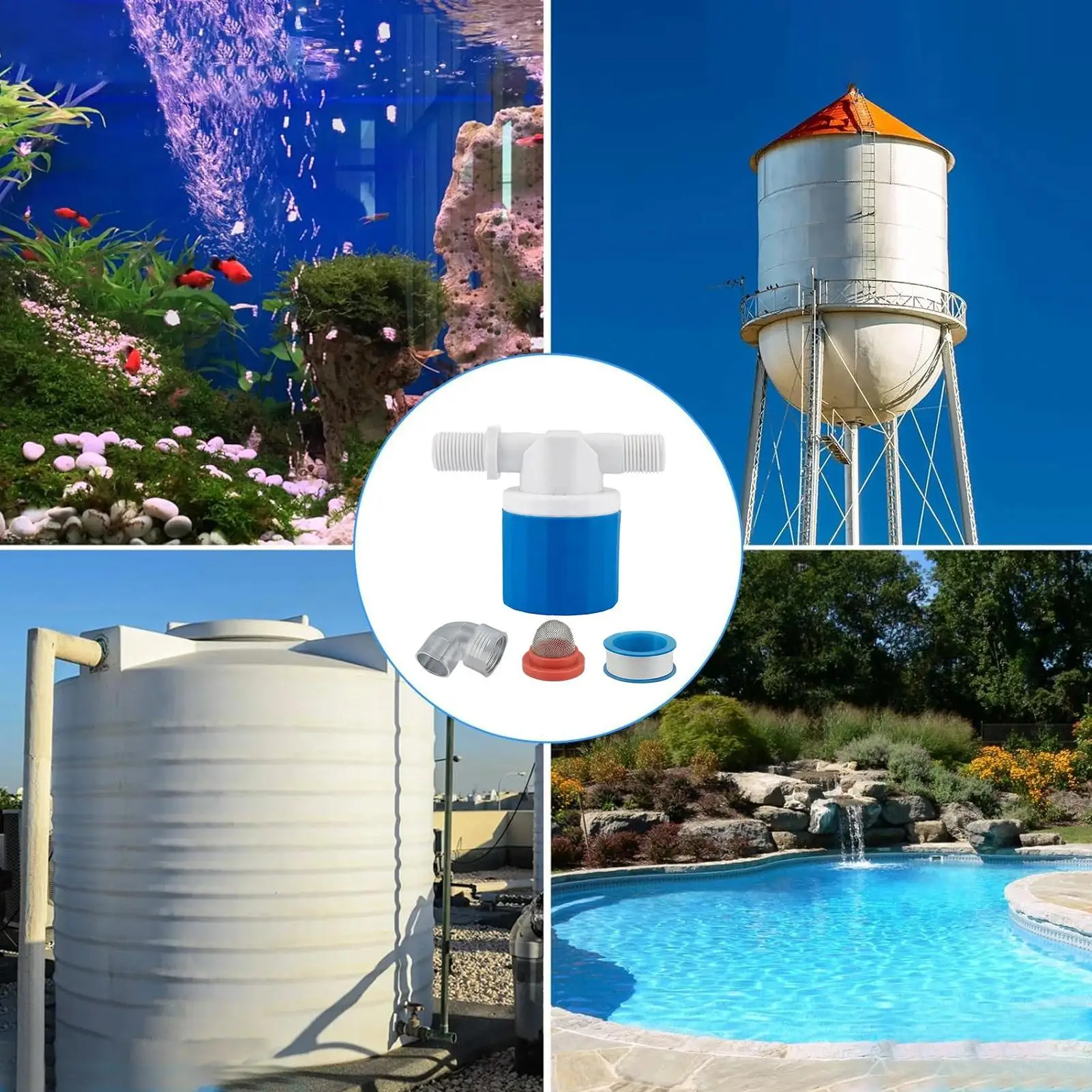 

Float Valve For Water Tank Automatic Easy Installation Water Trough Float Valve For Home Dorm Lake Pool Livestock Troughs Pond