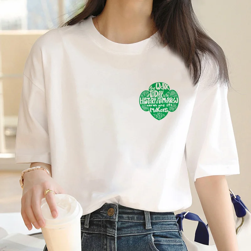 scouting clothes female y2k clothes couple ulzzang print white crop top clothes graphic tees women vintage