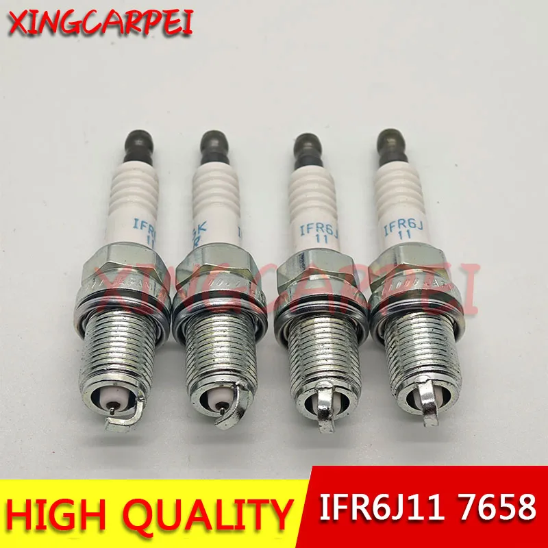 4 Uds IFR6J11 7658 bujía de iridio para Suzuki Liana Baleno Grand Vitara Ignis Jimny Swift SX4 Wagon R Fiat Sedici M15A M16A