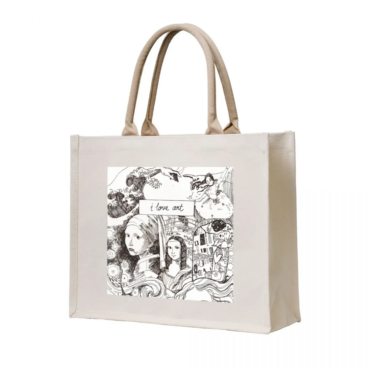 

Famous Paintings Art History - I love art Tote Bag Women's tote bag free delivery bags tote bag university