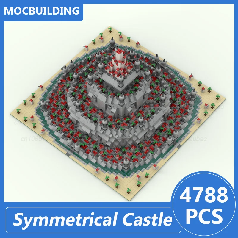 Symmetrisch Kasteel MOC Bouwstenen Diy Monteren Bakstenen Stapelen Model Collectie Display Creatieve Kerst Speelgoed Geschenken 4788PCS