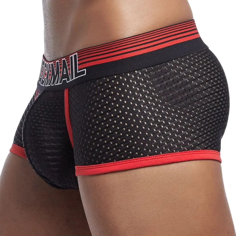 Sexy Men Underwear Boxer Shorts New Trunks Mens Boxershorts Underware Boxers Funny  Low Waist Nylon Mesh Breathable Quick Drying