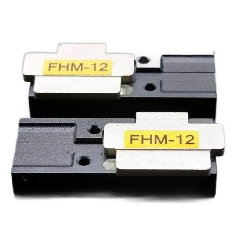 Abrazadera de fibra óptica de 12 núcleos, abrazadera izquierda y derecha FHM-12 para máquina de soldar