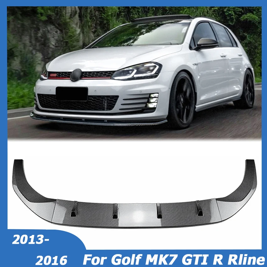 

For VW Golf 7 Golf7 MK7 GTI R Rline 2013-2016 Front Bumper Lip Spoiler Side Canard Splitter Diffuser Body Kit Car Accessories