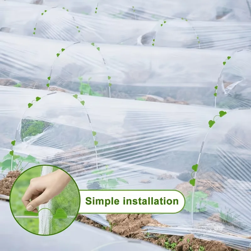 25/50 Garden Rings, Designed Specifically for Elevated Flower Beds and Planting Shelters, Using a 43inch Wide Tunnel Greenhouse Frame. These Rust-Resistant Fiberglass Support Rings Feature a Double-Layer Design and Include 16/32 Clips and 20/40 Connectors view 5