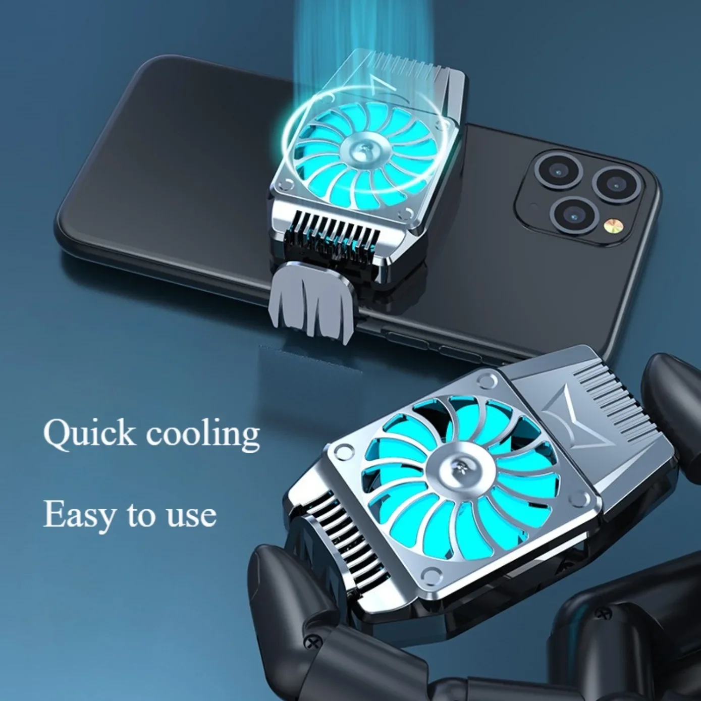 Mobile Phone Radiator Esports Air Cooling Fast Cooling Magnetic Semiconductor Radiator Game Live Cooling Back Clip Bracket