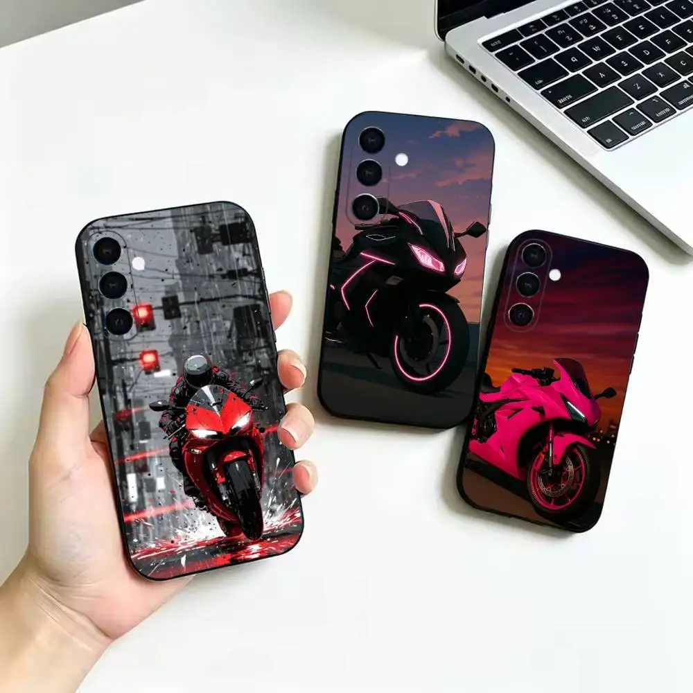 Super Motorcycle Racing Phone Case For Samsung Galaxy A52 42 32 22 12 02S 72 73 51 41 31 21S 71 30S  Shockproof, Black Cover