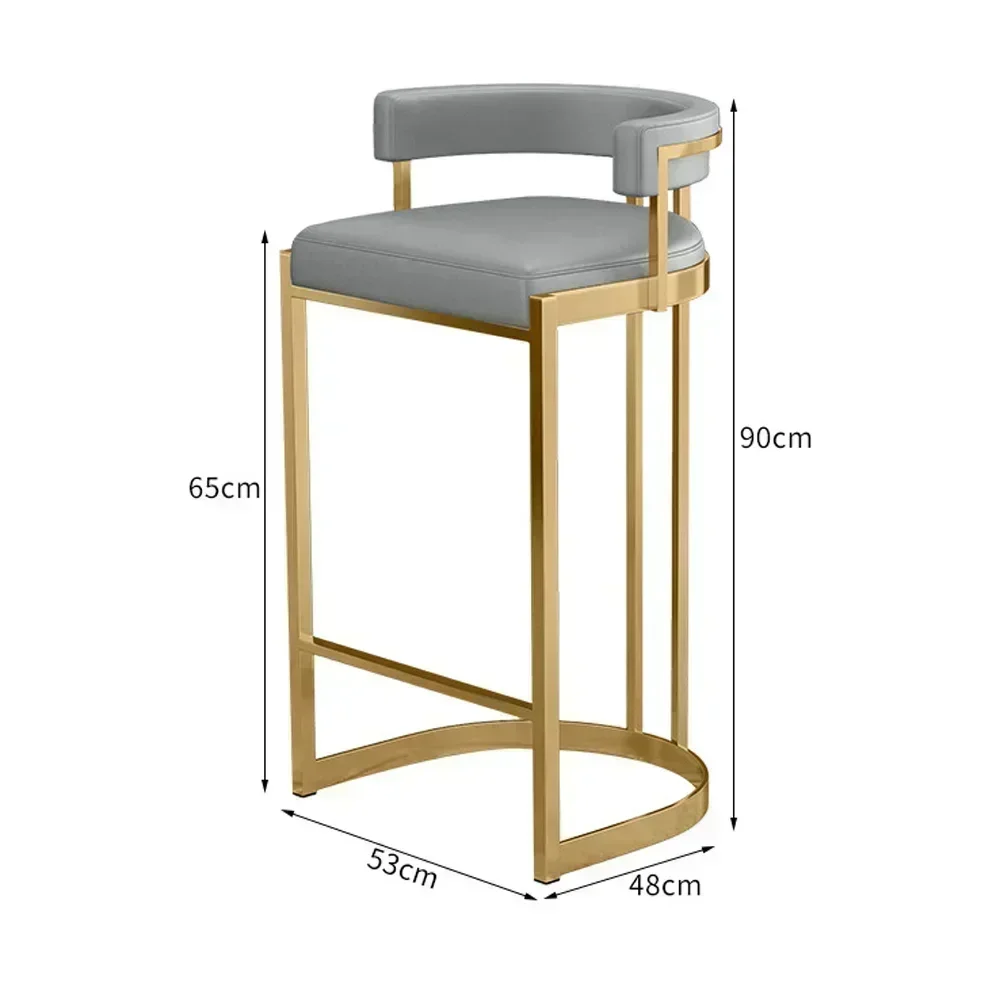 Modern Fabric Folding China Golden White And Gold High Counter Stool Stainless Bar Chair Bar Stool Barstools