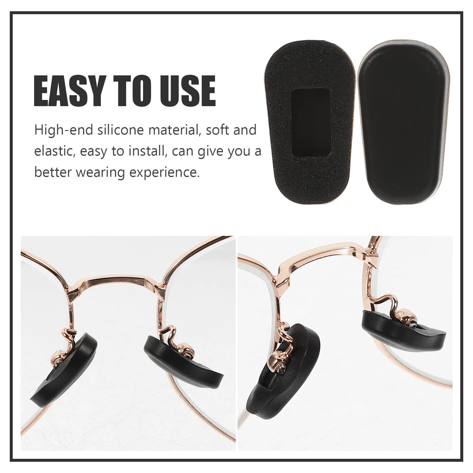 12 Paar bequeme Silikon-Nasenpads für Brillen, rutschfeste Brillen-Ersatzpads, geschmeidige Passform für alle optischen Rahmen