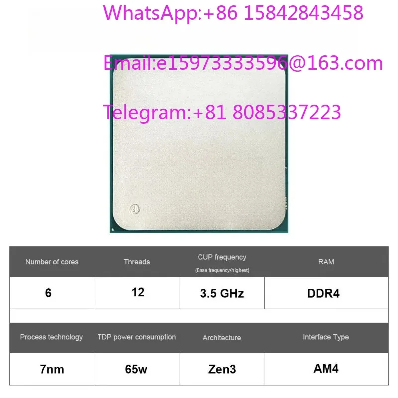 R5 5600 Desktop CPU 6 Core 12 Thread 4.4GHz 32MB Cache AM4 Socket Gaming Processor Chip