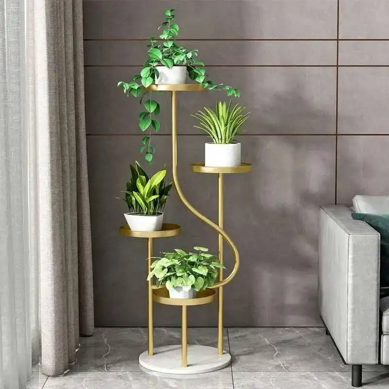 

Rack Light Luxury Designer Modern Flower Living Room Simple Plant Display Rack Wedding Decoration Unique Porte Plantes Furniture