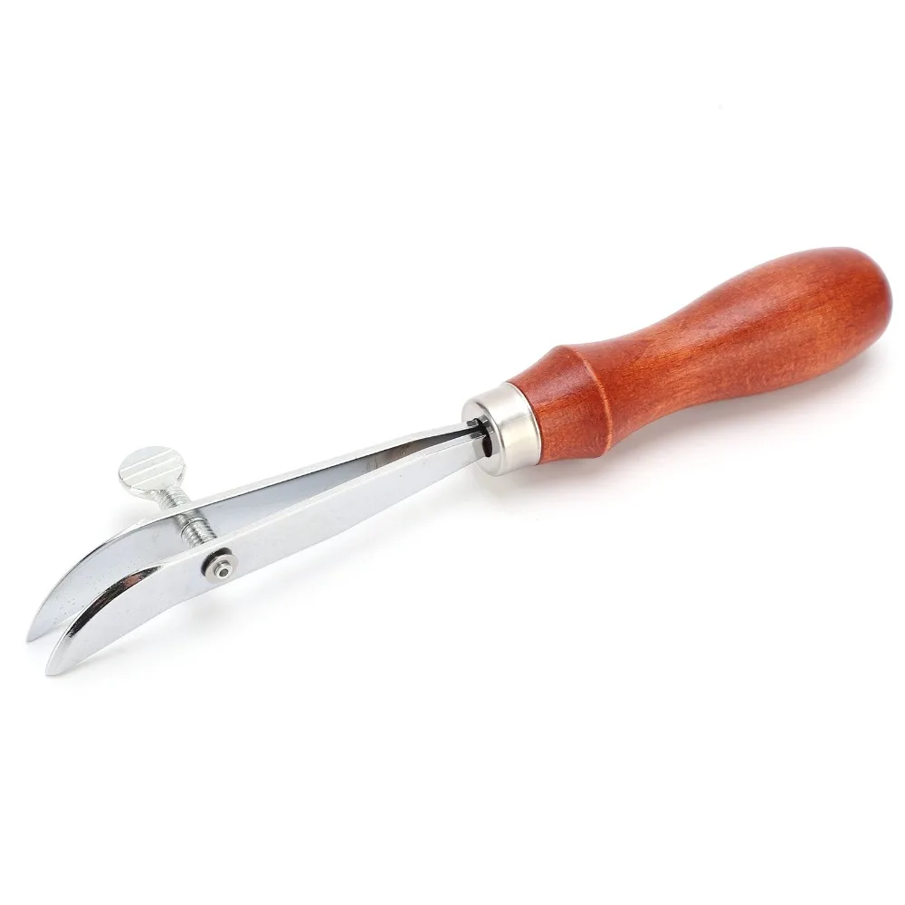 Wooden Handle Leather Creaser Width Adjustable 7.5 inch Leather Edger Leather Craft Tool for Belts, Wallets, Bags, Saddles