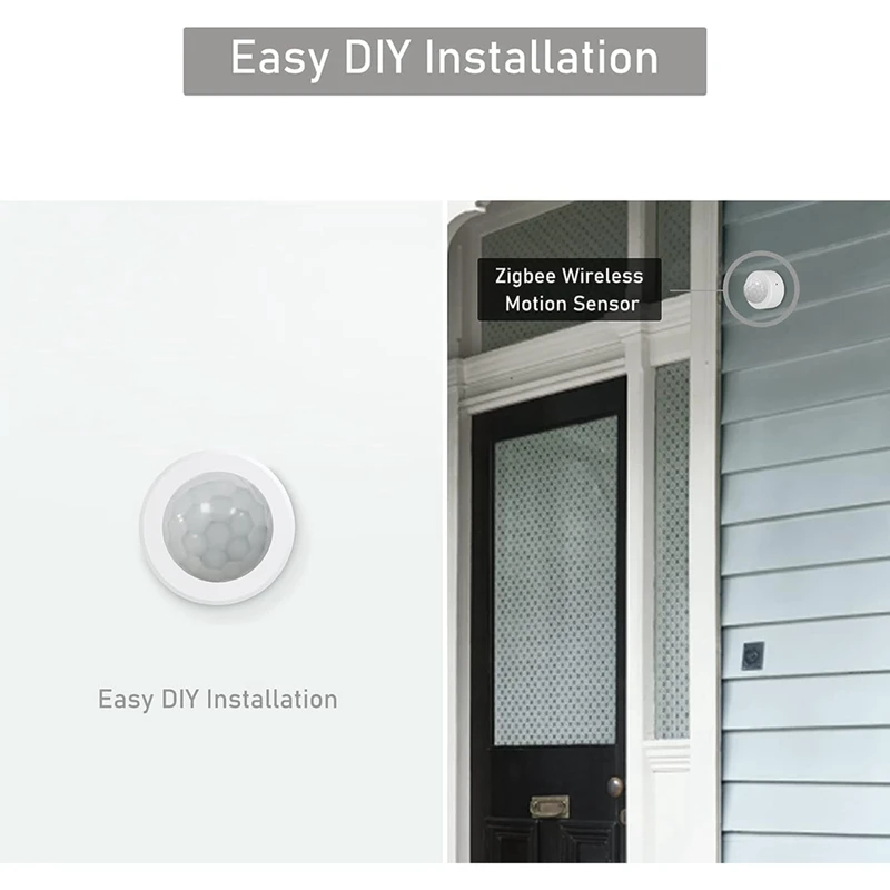 1 Set Wireless Motion Detector For Smart Home Automation With Build-In Zigbee Hub, Hub Required, Works For Alexa