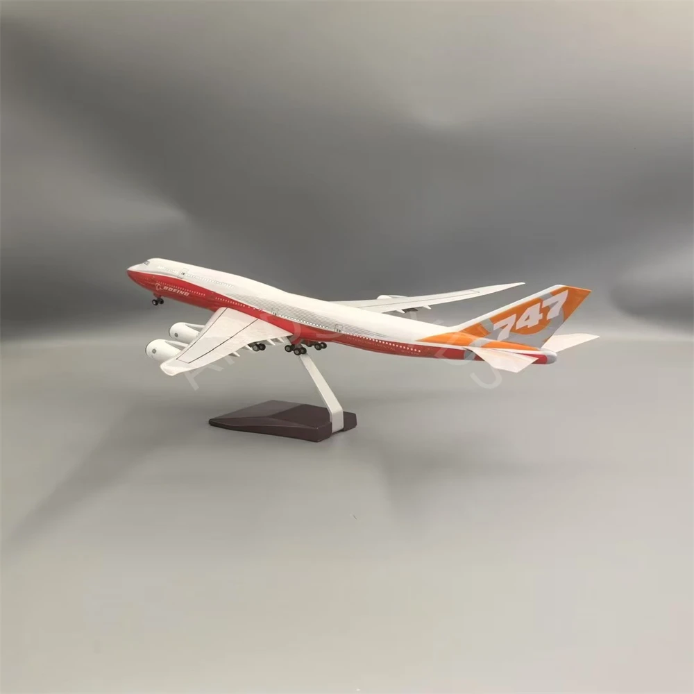 

1:160 Scale 47cm Prototype 747-8 Airplane Aircraft Model Miniature Plane With Wheel Light for Toys Boys Kids Collection Of Prese