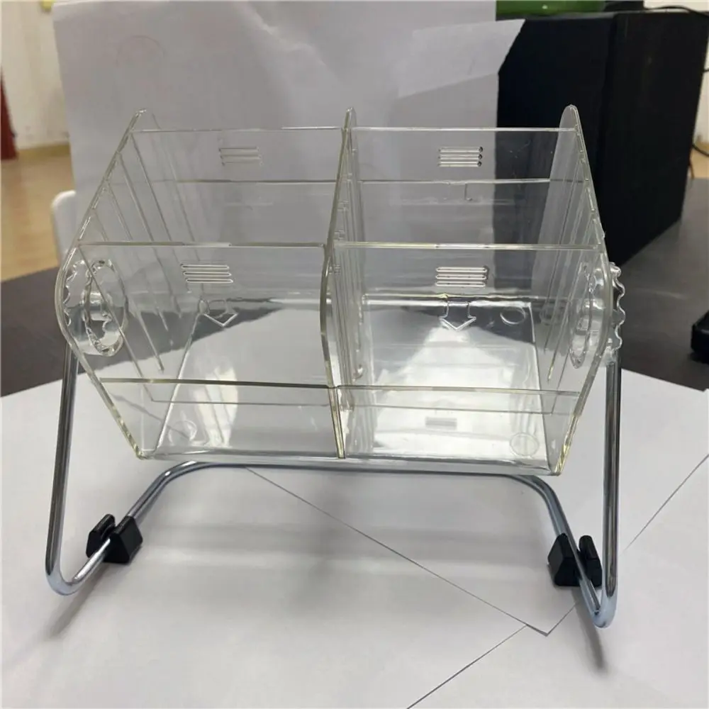 Sturdy Transparent Pen Container Large Capacity Rotating Desktop Stationery Creative Detachable Pen Bucket Glasses/Phone Case