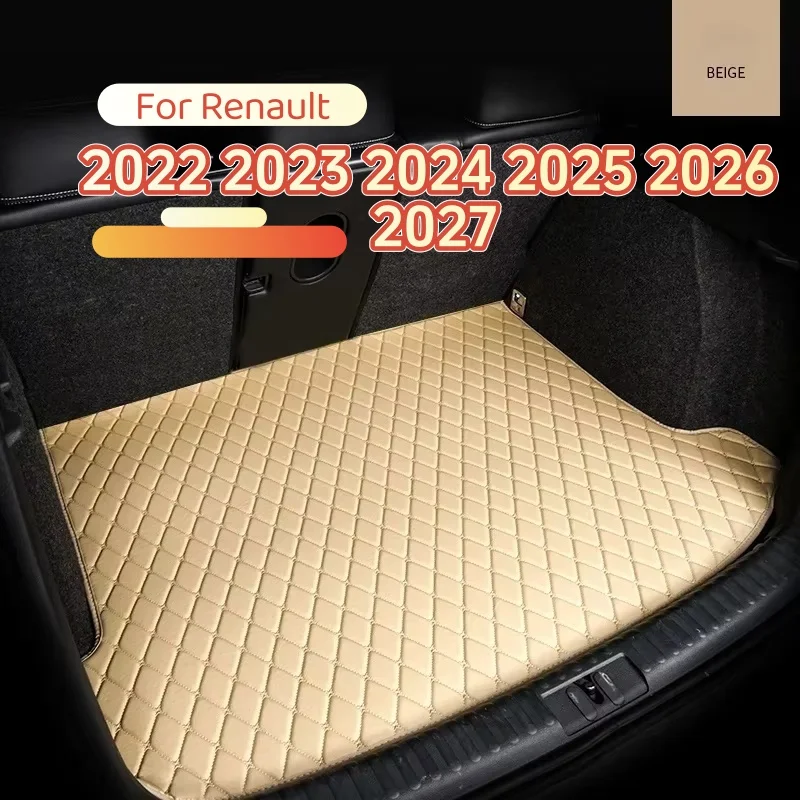 Maßgeschneiderte Kofferraummatten für Renault Austral 2022 2023 2024 2025 2026 Kunstleder-Automatte Zubehör Maßgefertigte Bodenmatte