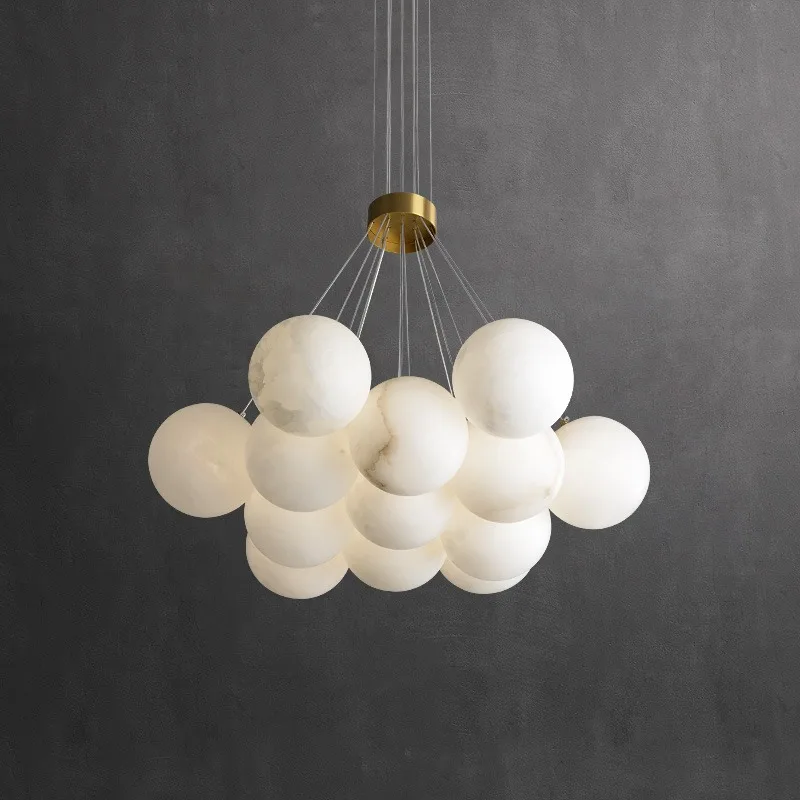 

Natural Marble Ball Pendant Light Modern Design Led Ceiling Light for Bedroom Dining Room Living Room Hotel Luxury Room Decor