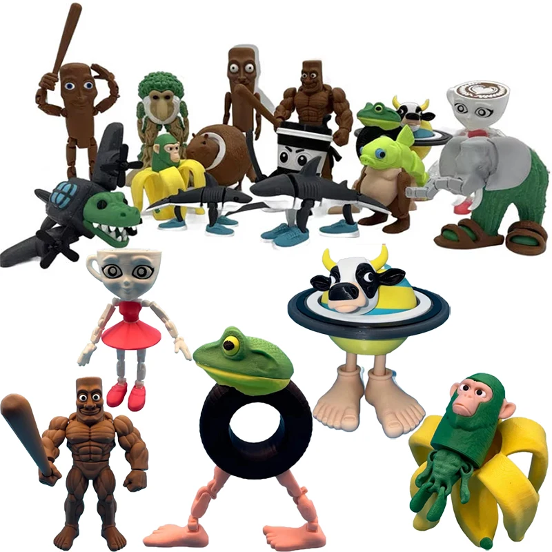 

Tung Tung Tung Sahur Action Figures Cappuccino Model Figure Toys Brainbot Anime Tralalero Tralala Shark Ornament Dolls Gifts