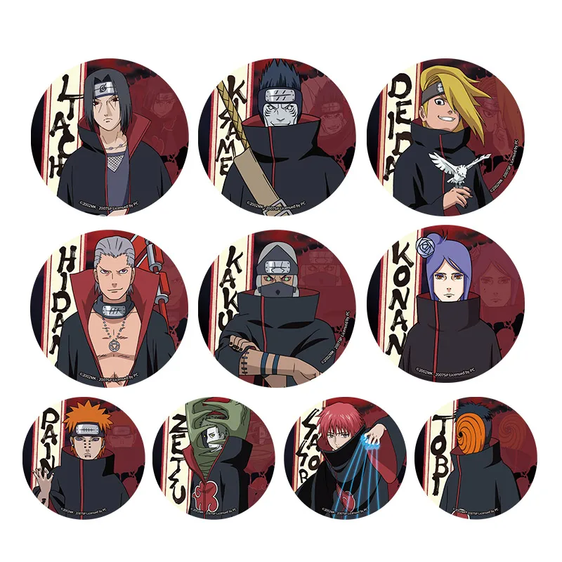 Naruto Akatsuki Pein Konan Zetsu Itachi Orochimaru Kisame Kakuzu Hidan Sasori Obito China Autorização Oficial Cosplay Emblema
