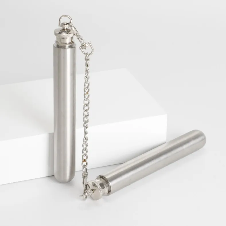 

30Pcs 1.5 Oz Nunchucks Shaped Stainless Steel Whisky Hip Flask Mini Liquor Alcohol Whiskey Flask Tube Camping Wine Bottle ni460