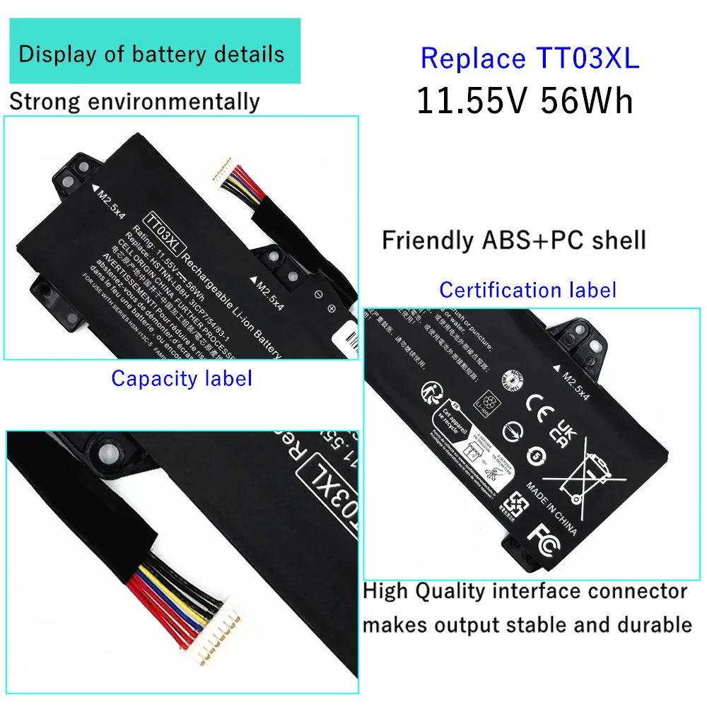 TT03XL Laptop battery For HP EliteBook 15U 850 G5 G6 Series Notebook HSTNN-UB7T HTNN-DB8K HSTNN-LB8H HSN-113C-5   HSN-I13C-5