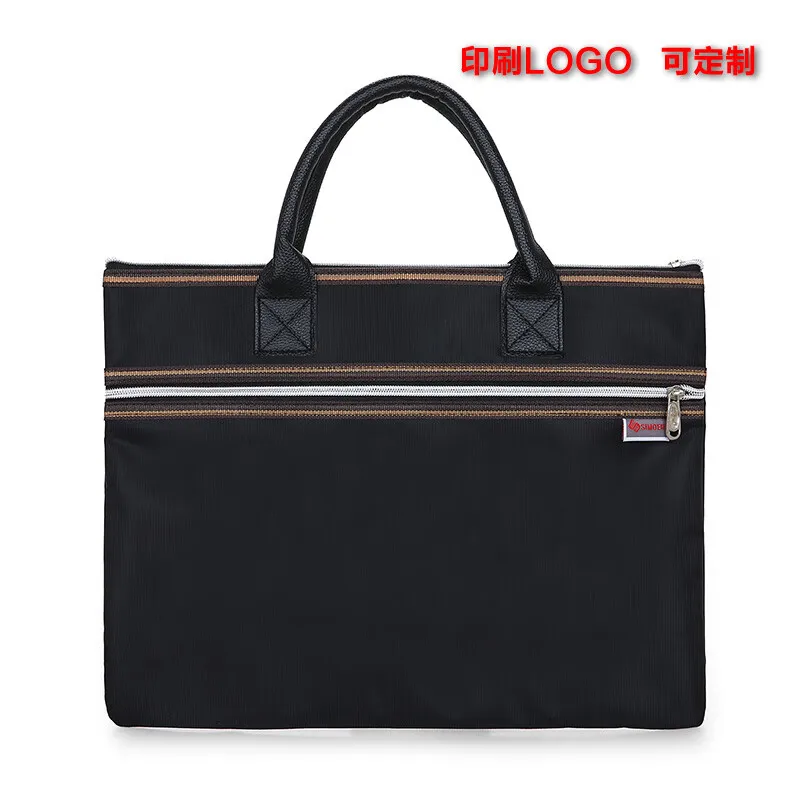 

Black file bag Business Oxford Office Bag Portable data file handbag SIMOER1713