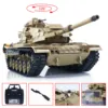 TD 1/16 RC 탱크 BB 적외선 전투 Tongde M60A1 ERA USA 원격 제어 탱크 모델 320도 회전 탑 사운드 장난감 (재고 있음) 1