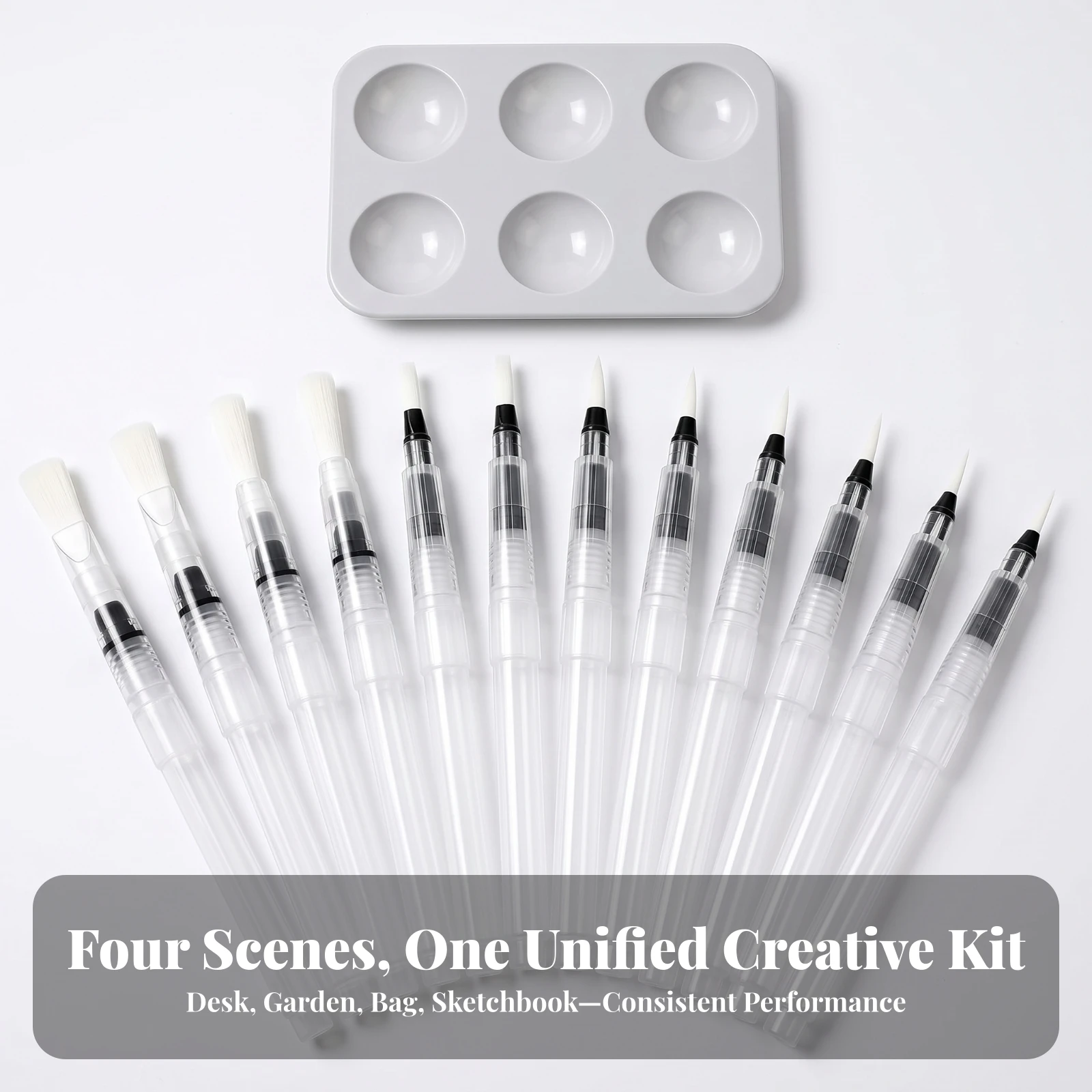12 Pieces Water Brush Pen Refi - Watercolor Brush Pen 评论和价格