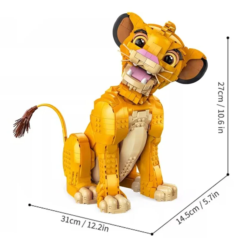 مجموعة مكعبات بناء جديدة لعام 2026 مكونة من 1445 قطعة، طراز 43247، نموذج الملك الأسد، ألعاب شخصيات حيوانية للأطفال والكبار، هدايا أعياد الميلاد والكريسماس