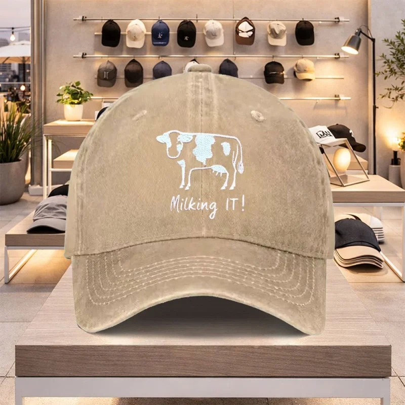 Cow Pattern Baseball Cap Unisex Lightweight Adjustable Spring Summer Casual Cap Valentine's Day Gift