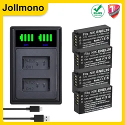 EL20 EL20a 1020mah Battery + Charger EN-EL20 EN-EL20a for Nikon Coolpix P1000 P950 1 J1 J2 J3 AW1 DL24-500 Camera