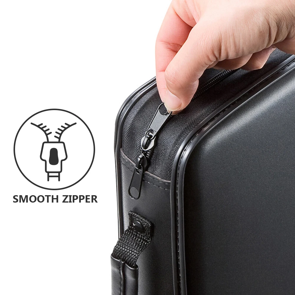 

Cd Case Portable Dvd Storage Organizer Large Capacity Cd Booklet Binder Wallet Shockproof Hard Pp Media Storage Case For