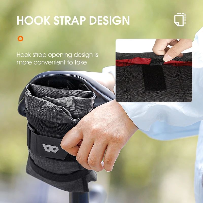 WEST BIKING Bicycle Bag Foldable Tool Bag Front Frame Bag Bike Saddle Pouch Burrito Pack Bike Rear Tool Kits Cycling Accessories