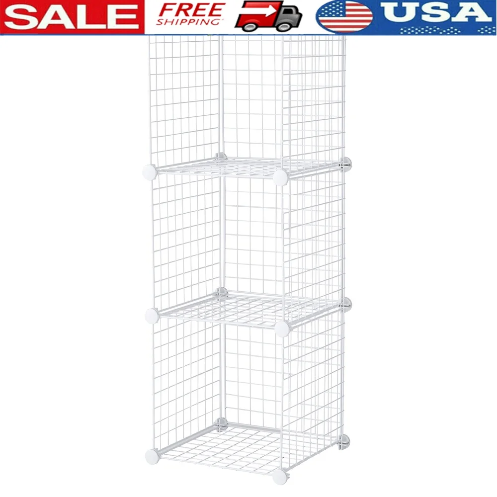 

3-Piece Modular Storage Cube Set Stackable Organizer Flexible Design Easy Assembly Versatile Closet Storage Clothing Toys Adults