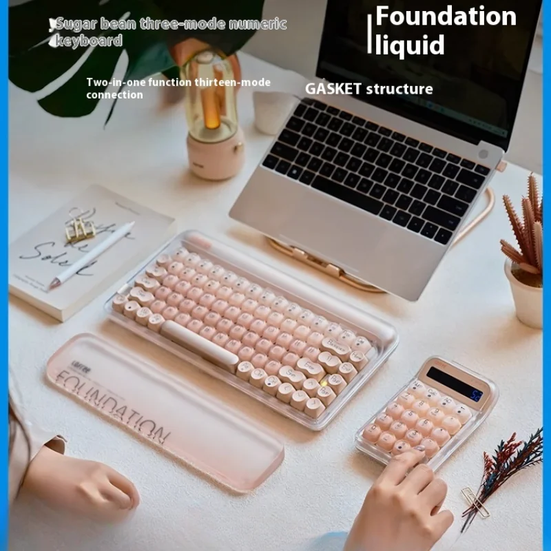 Lofree Liquid Foundation Wireless Bluetooth Mechanical Numeric Keyboard Girls High-Looking Computer External Calculator