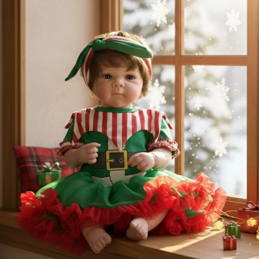 

AnjoDoll 18Inch Bettie Girl Full Body Vinyl Bebe Reborn Doll Painted Newborn Baby Doll Toy For Christmas Gift-Muñecas Reborn