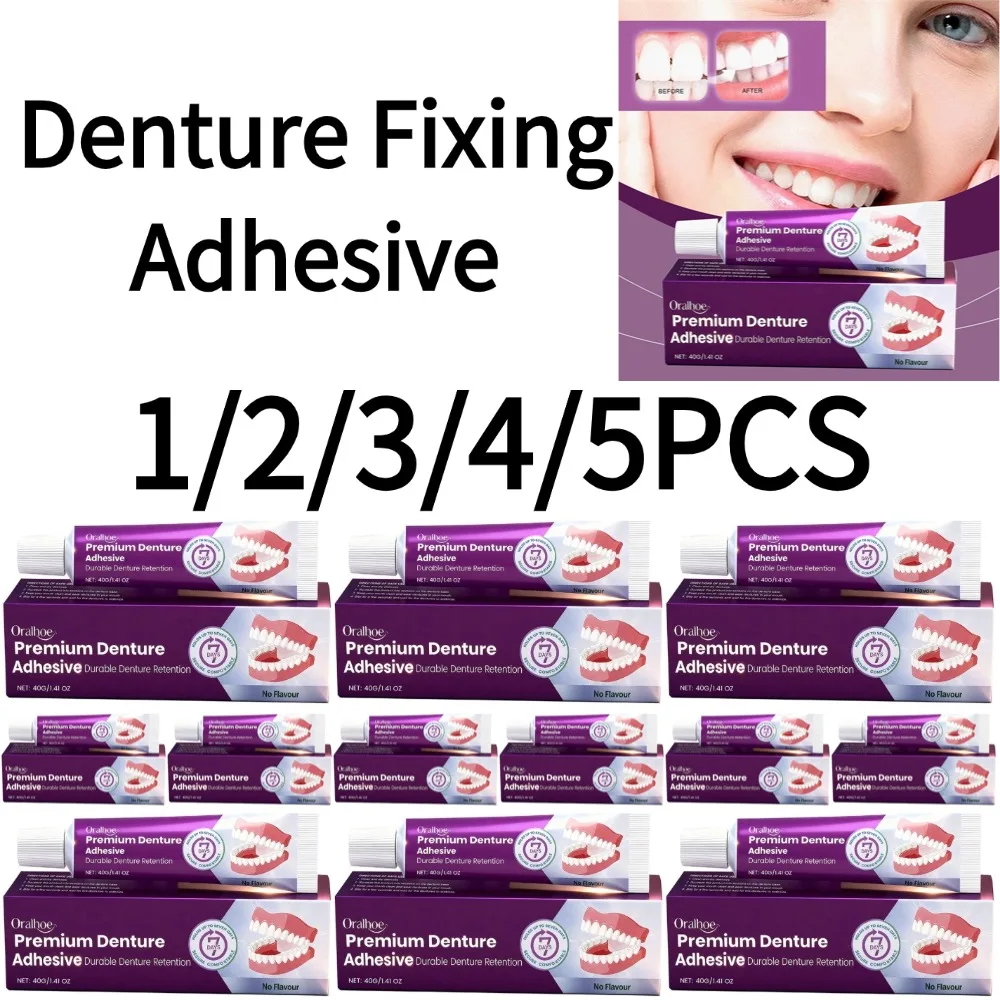 Comfort Denture Adhesives Glue Teeth Care Thermoplastic Denture Silicone Reline Kit Adhesive Cushion Friction Fixed Dentures