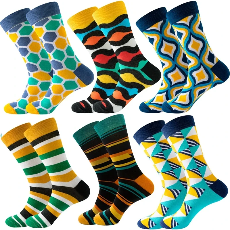 6 Pairs Adults Funny Socks Women Men Sports Football Runing Socks Basketball Soccer Fun Colorful Art Crew Socks