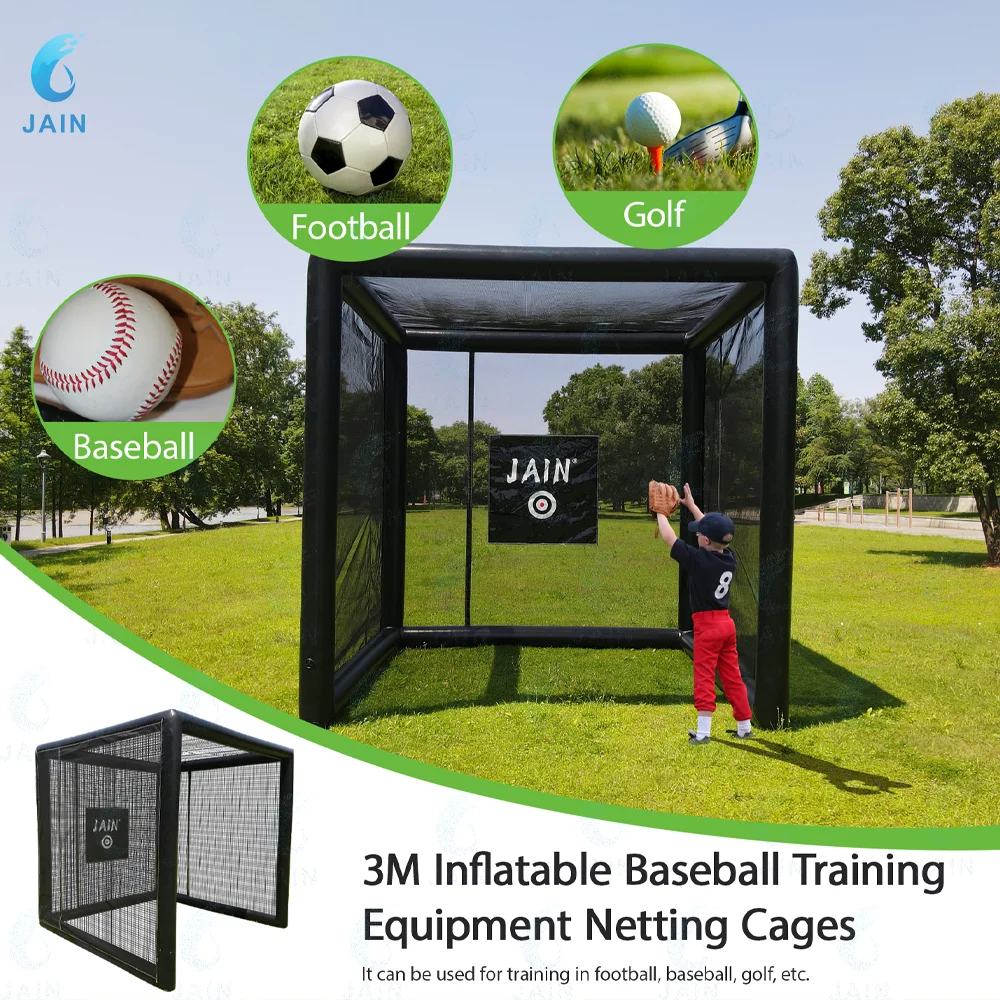 Inflatable Batting Cage 5-12 Years PVC Inflatable Baseball/Softball Tent Kids Football Pitching Practice Tent Spot