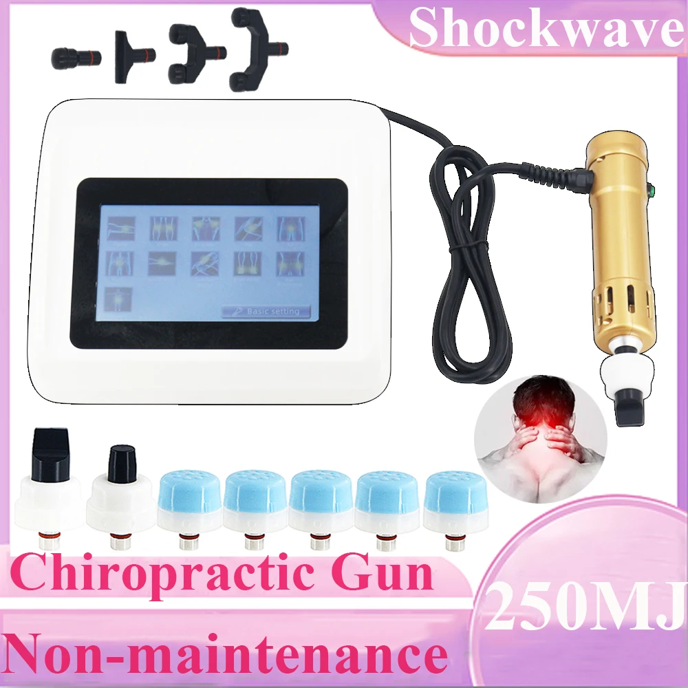 

Shockwave Professional Shock Wave Therapy Machine 250MJ Relaxation Massage Gun For ED Treatment Relief Pain Muscle Massager New