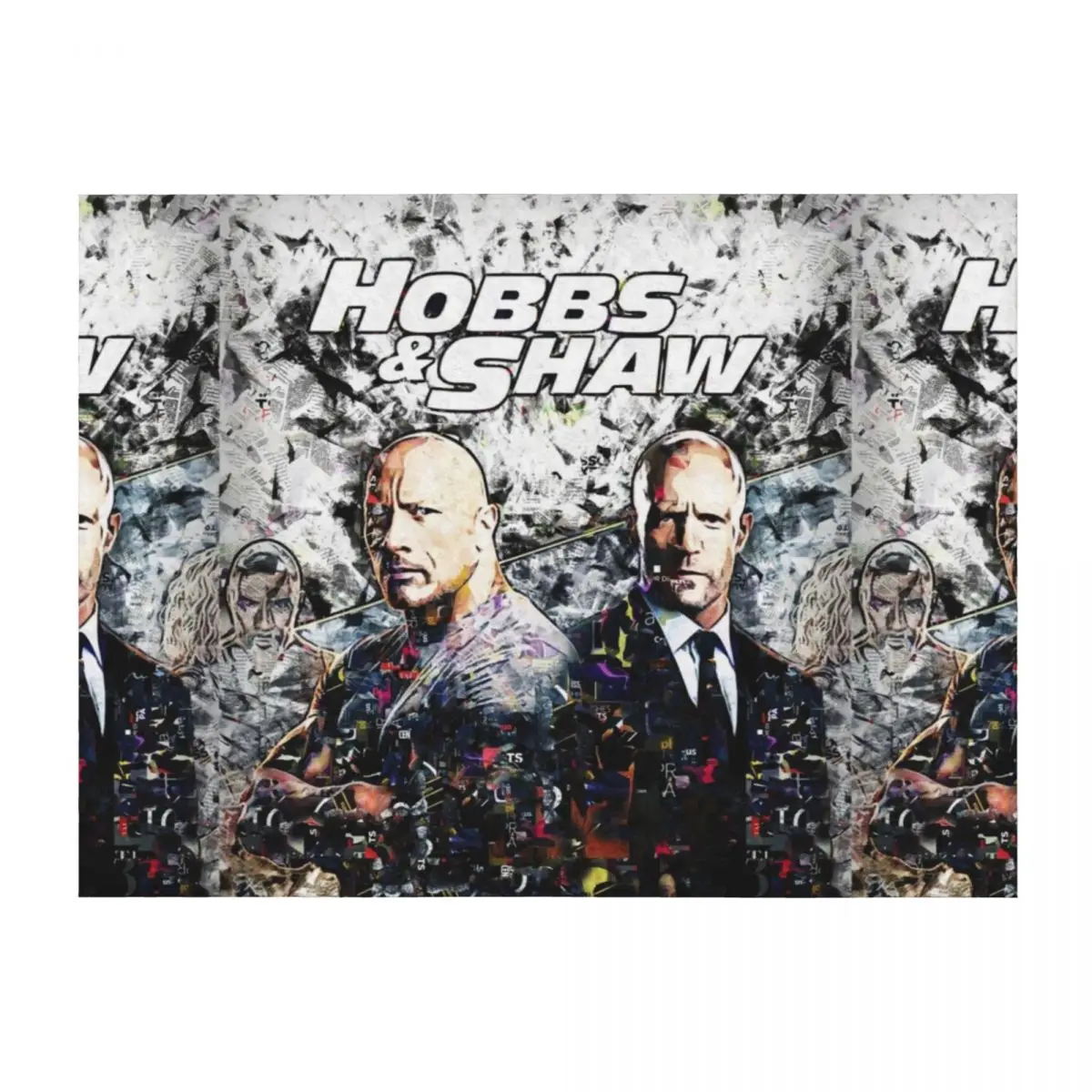 

hobbs n shaw abstract art Throw Blanket Heavy Blankets For Bed Hairy warm winter Blankets
