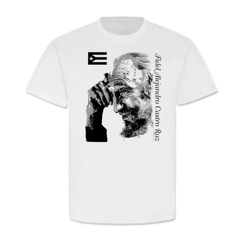 

Fidel Alejandro Castro Ruz Cuba Revolution Leader T-Shirt Men's Summer Cotton O-Neck Short Sleeve T Shirt New Size S-3XL