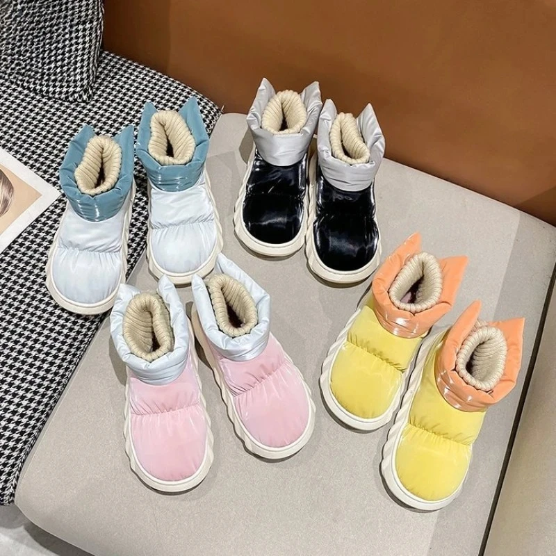 

2025 Women's Japanese Style Snow Boots | Waterproof Down Winter Shoes with Warm Fleece Lining & Non-Slip Sole