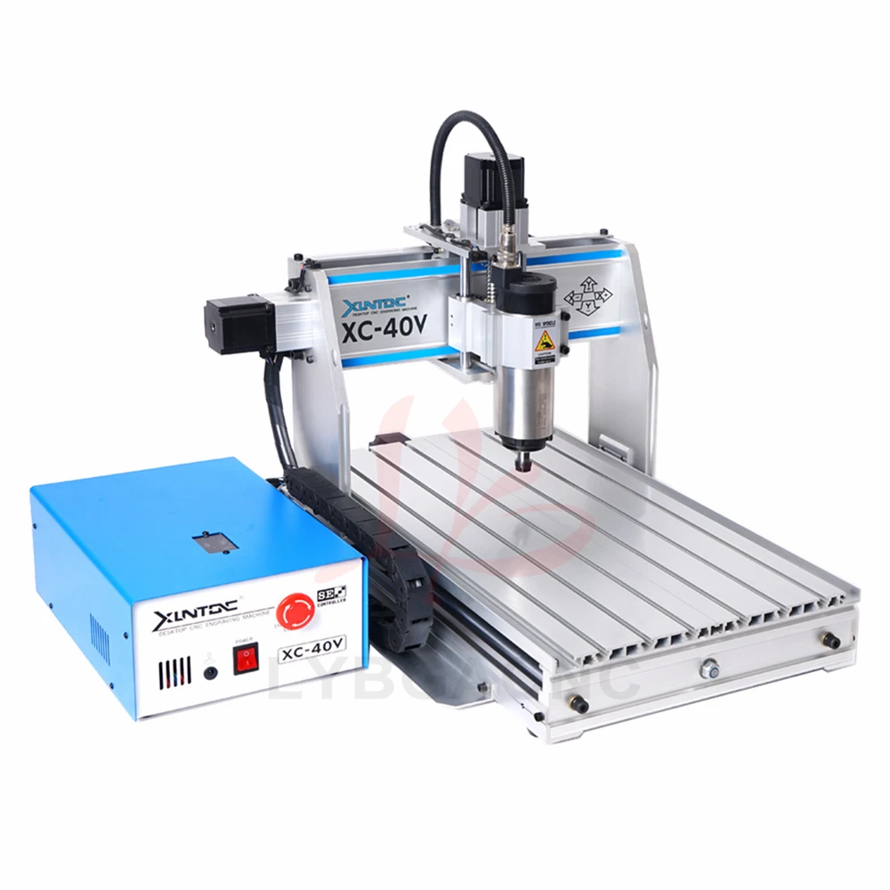 800W USB Port 3-axis CNC Router Easy-to-Operate 220V XC-40V Wood Metal PVC Aluminum Engraving Milling Equipment Motor Core