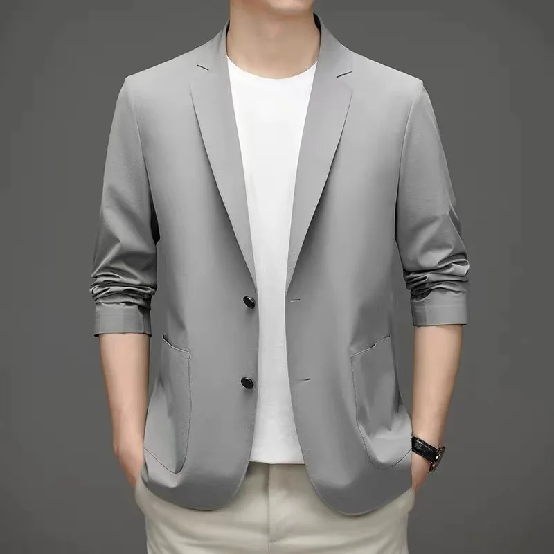 C1056-Spring suit jacket men's new casual Korean version of trendy slim skid jacket