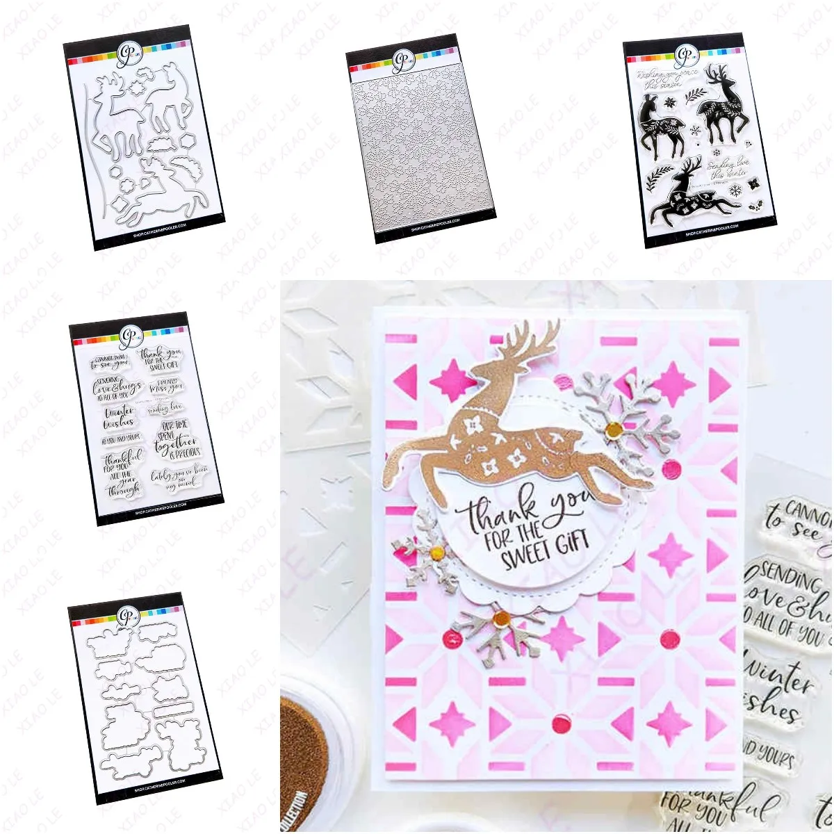 

Christmas Deer Folk Star Snowflakes New Metal Cutting Dies Stamps Stencil for Diary Decoration Embossing Template Diy Greeting