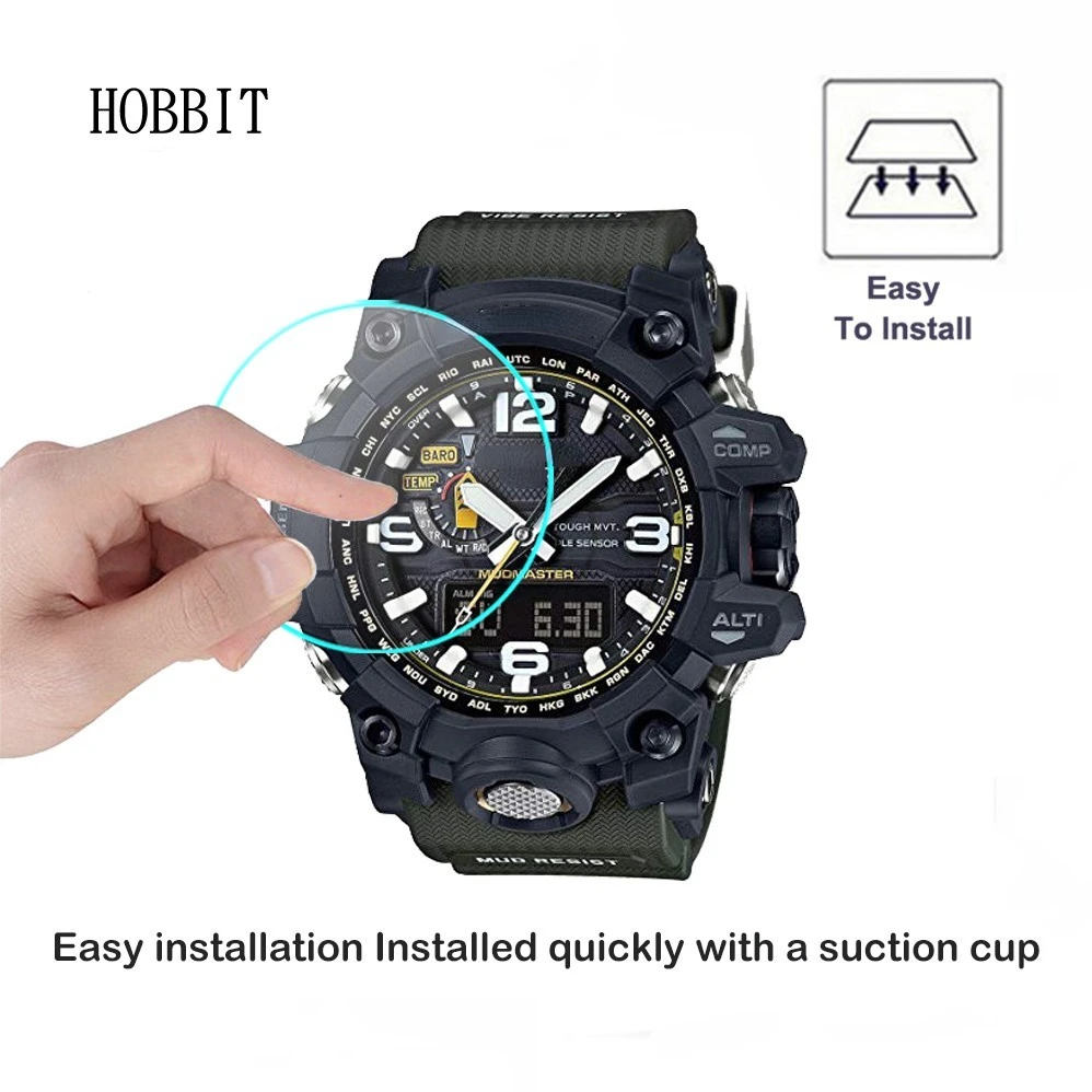 2PCS For Casio GWG-1000 GG-1000 MTH-5001L GWG100GB 0.3mm 2.5D Tempered Glass Screen Protector Watch Screen Guard Protective Film