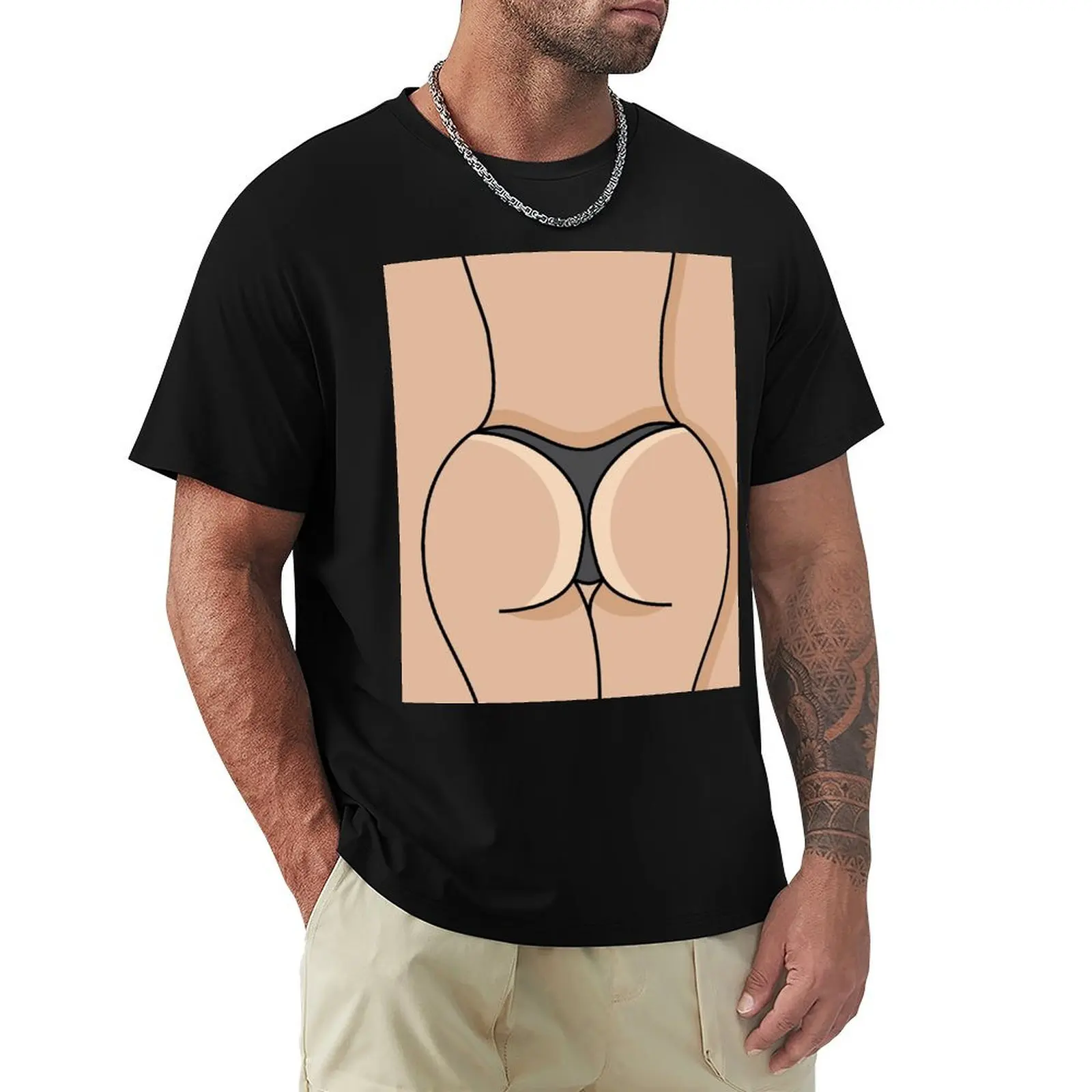 Sexy woman booty. T-Shirt Big and Tall Gym T-Shirt