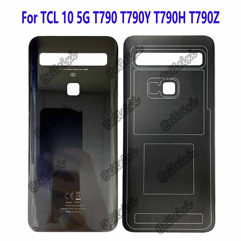 For TCL 10 5G T790 T790Y T790H T790Z Battery Back Cover Housing Case Protection Glass Back Cover Durable Rear Door Cover